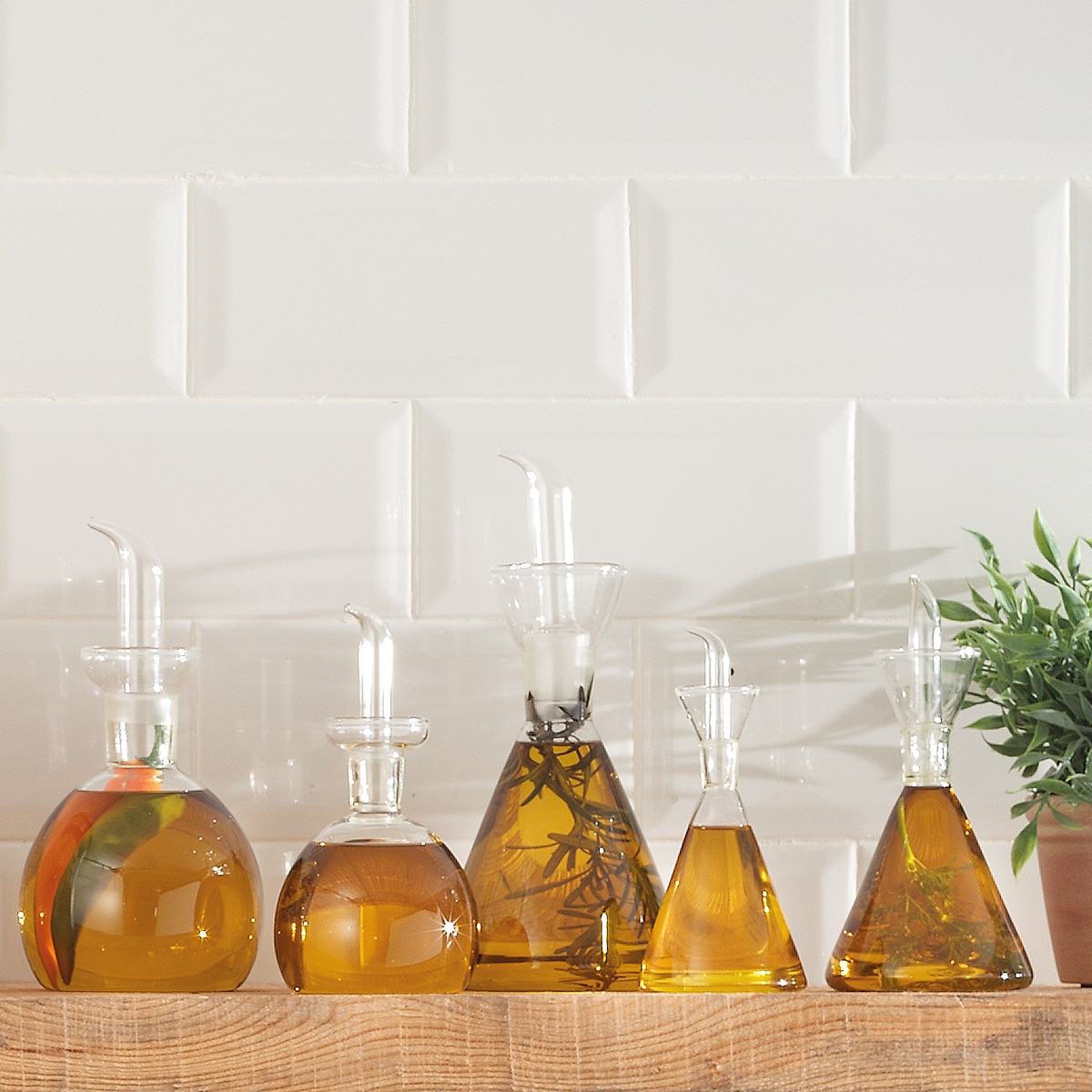 Galheteiro de Azeite Redondo de Borossilicato Transparente-2