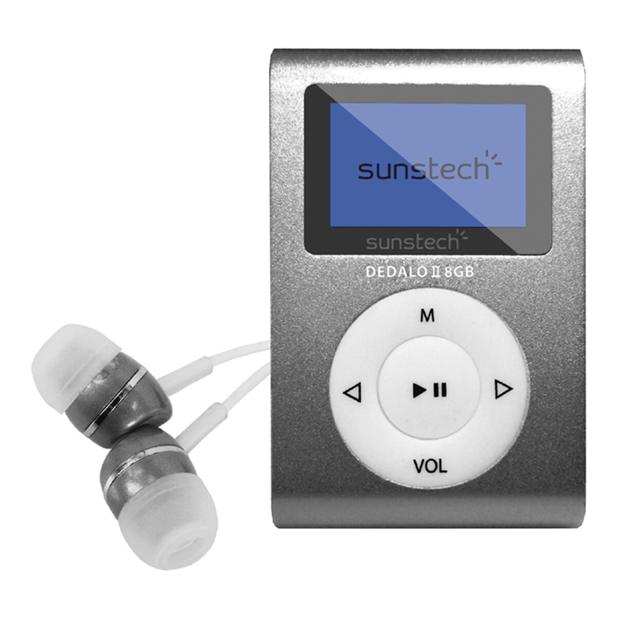 Reproductor MP3 Sunstech Dedalo III Gris de 8 GB con radio FM Reproductor MP3 Sunstech Dedalo III Gris de 8 GB con radio FM