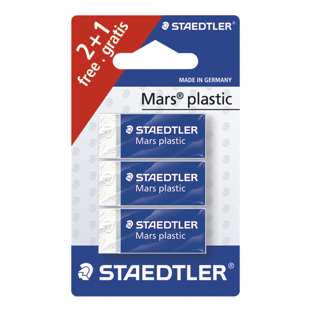 3 Gomas para Borrar Lápiz sobre Papel Mars Plastic 526 Staedtler 2
