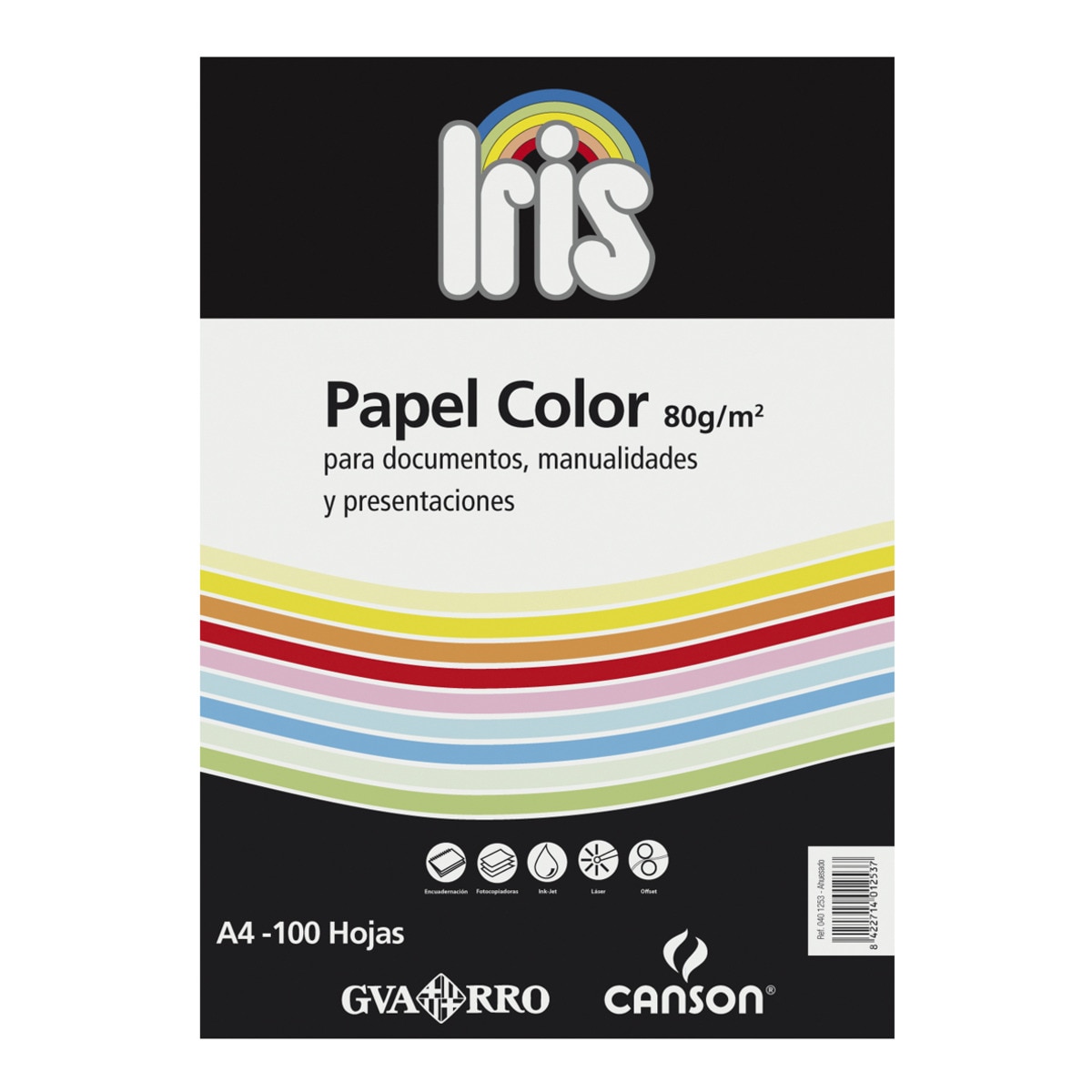 Imagem 0 de Pack A4 100 f. multicolor Guarro Repro Iris 80 g