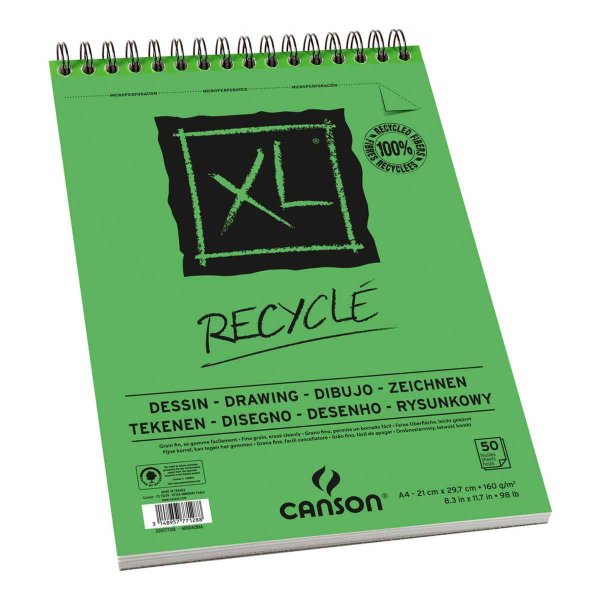 Imagen 0 de Album Espiral Microperforado A4 50h. Canson XL Recycled Fino 160gr