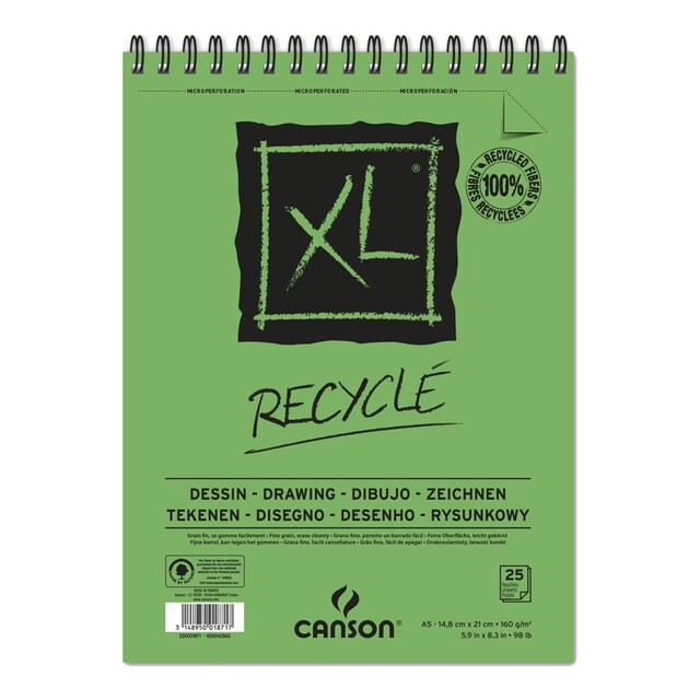 Imagen 0 de Album Espiral A5 Microperforado 25h. Canson XL Recicled