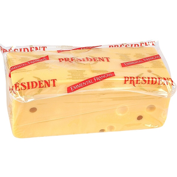 queso francés emmental elaborado con leche pasteurizada en barra