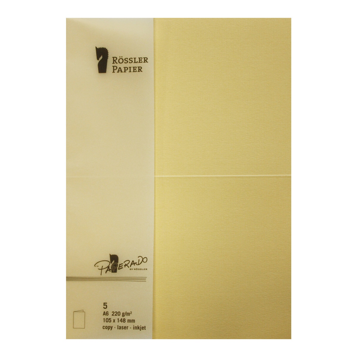 Imagem 0 de Pack 5 unids. Cartão Duplo A6 cor melão Rossler