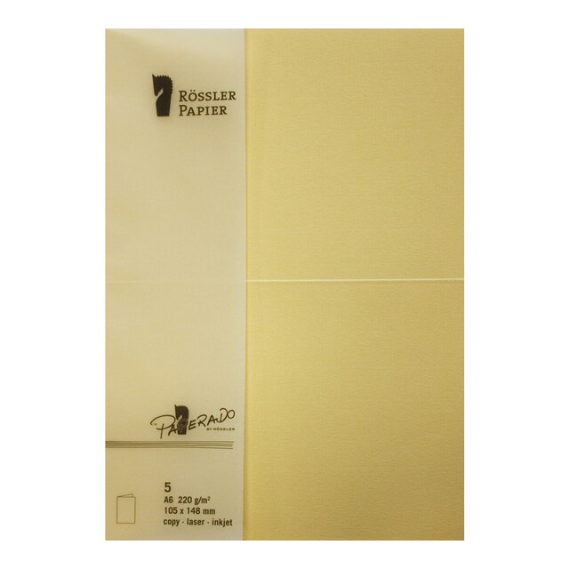 Imagem 0 de Pack 5 unids. Cartão Duplo A6 cor melão Rossler