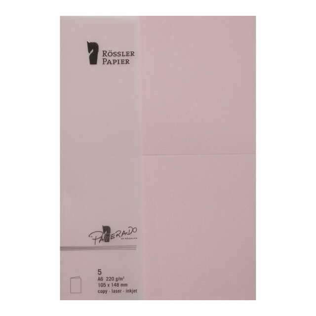 Imagem 0 de Pack 5 unids. Cartão Duplo A6 cor rosa Rossler