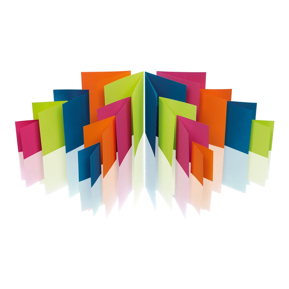 Pack 5 unids. Cartão Duplo A6 cor rosa Rossler 2