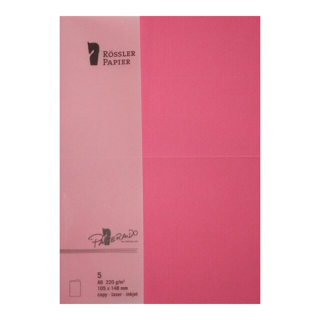 Imagem 0 de Pack 5 unids. Cartão Duplo A6 cor fúcsia Rossler