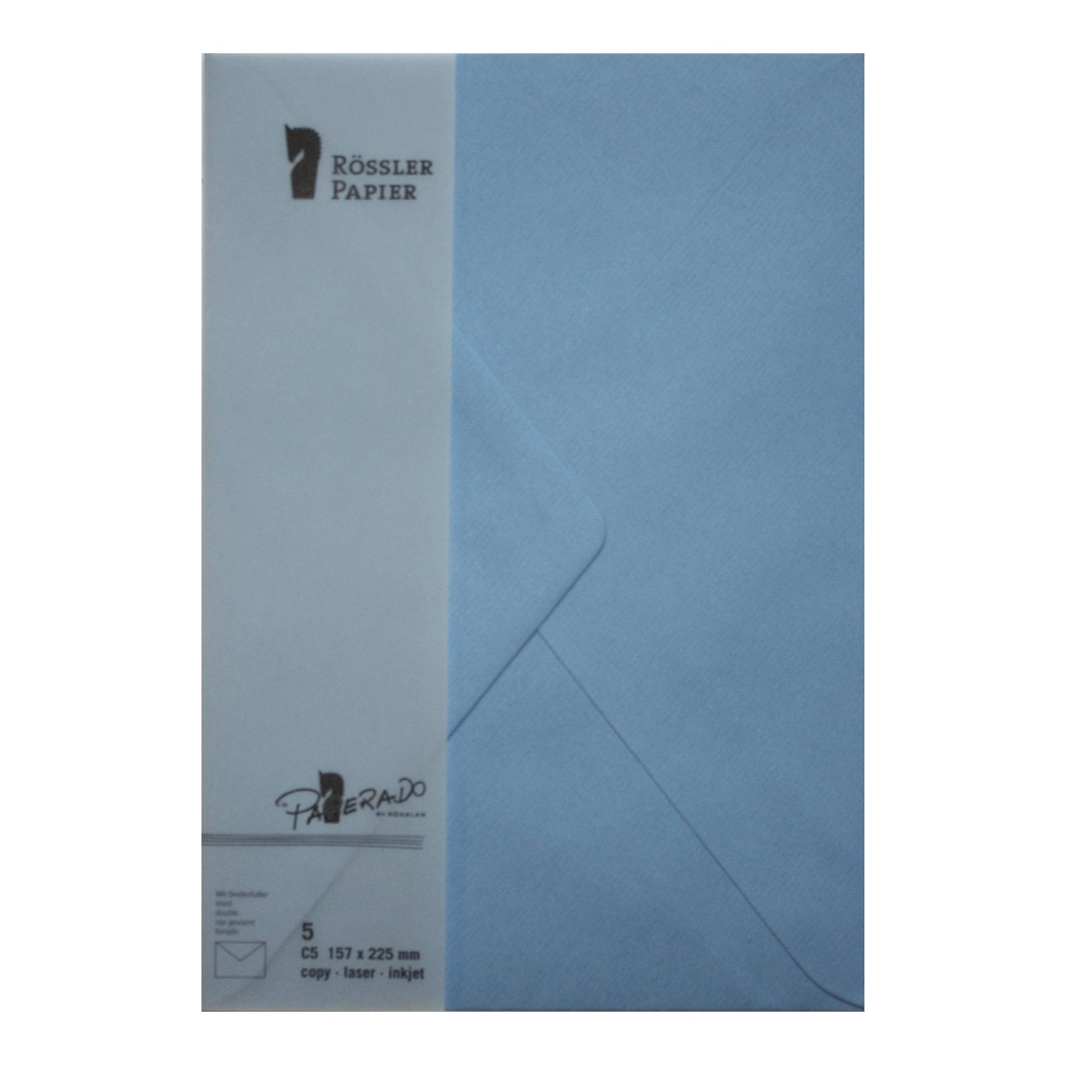 Pack 5 unids. Envelope C5 com interior forrado azul Rossler 1