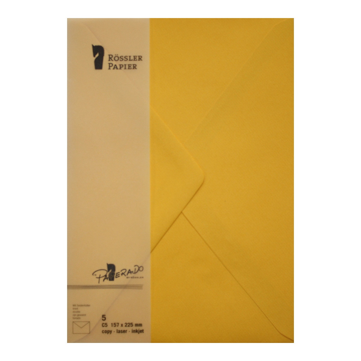 Pack 5 unids. Envelope C5 com interior forrado gema Rossler 1