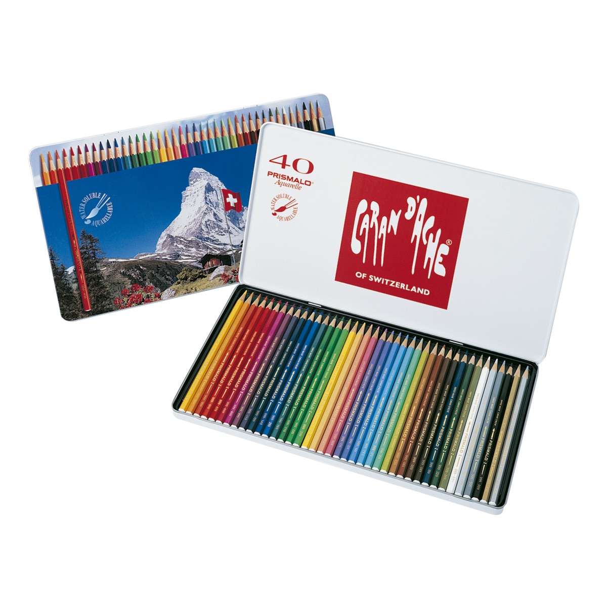 Caja metálica Prismale 40 Colores Surtidos Caran D'Ache 2