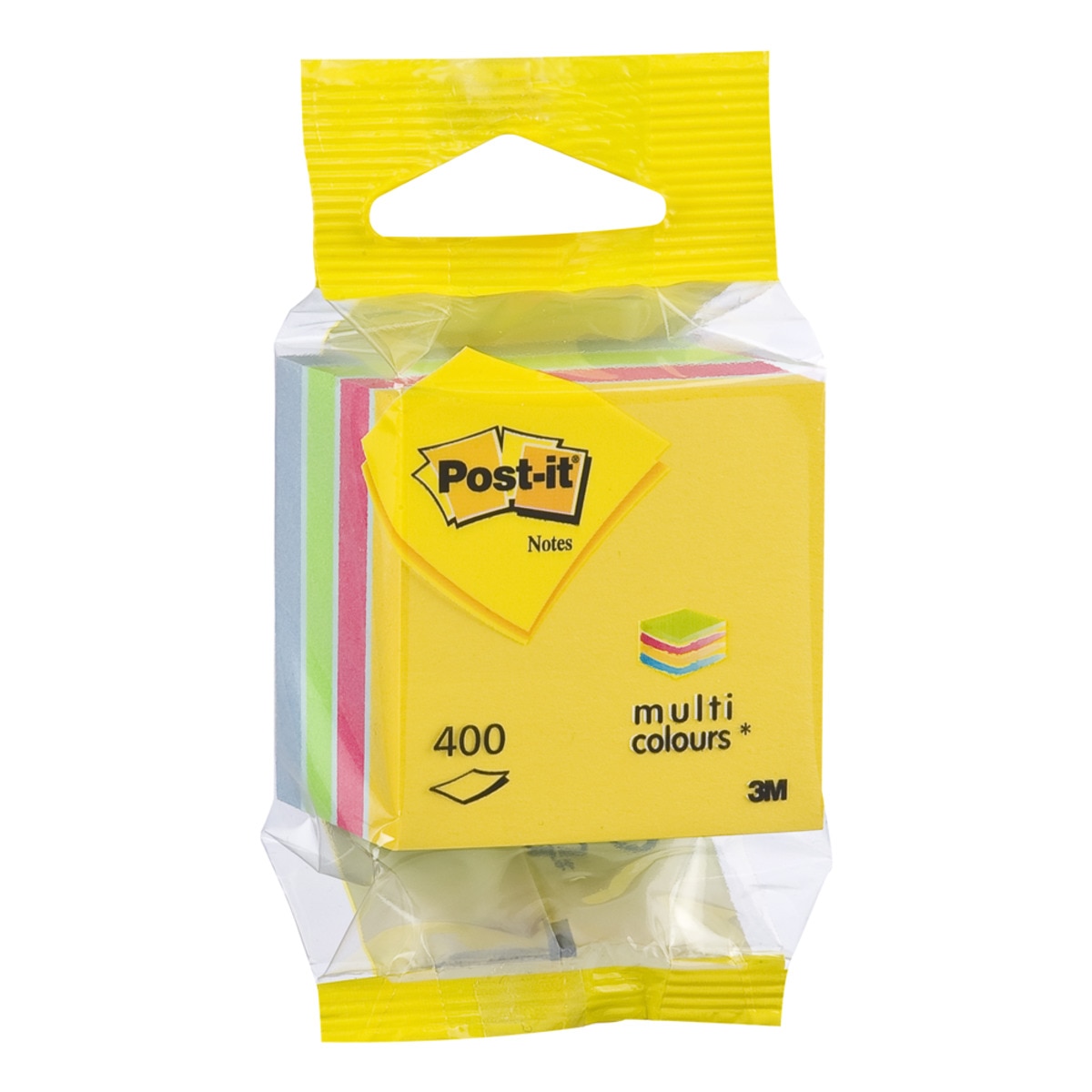 Imagen 0 de Minicubo de notas amarillo, fucsica, lima y azul Gama Ultra de 51 mm x 51 mm Post-it®