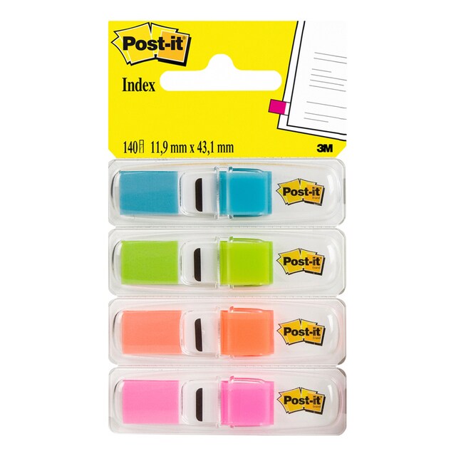 Imagen 0 de Pack 3 marcadores de colores + otro marcador de color gratis Index 1/2'' Post-it