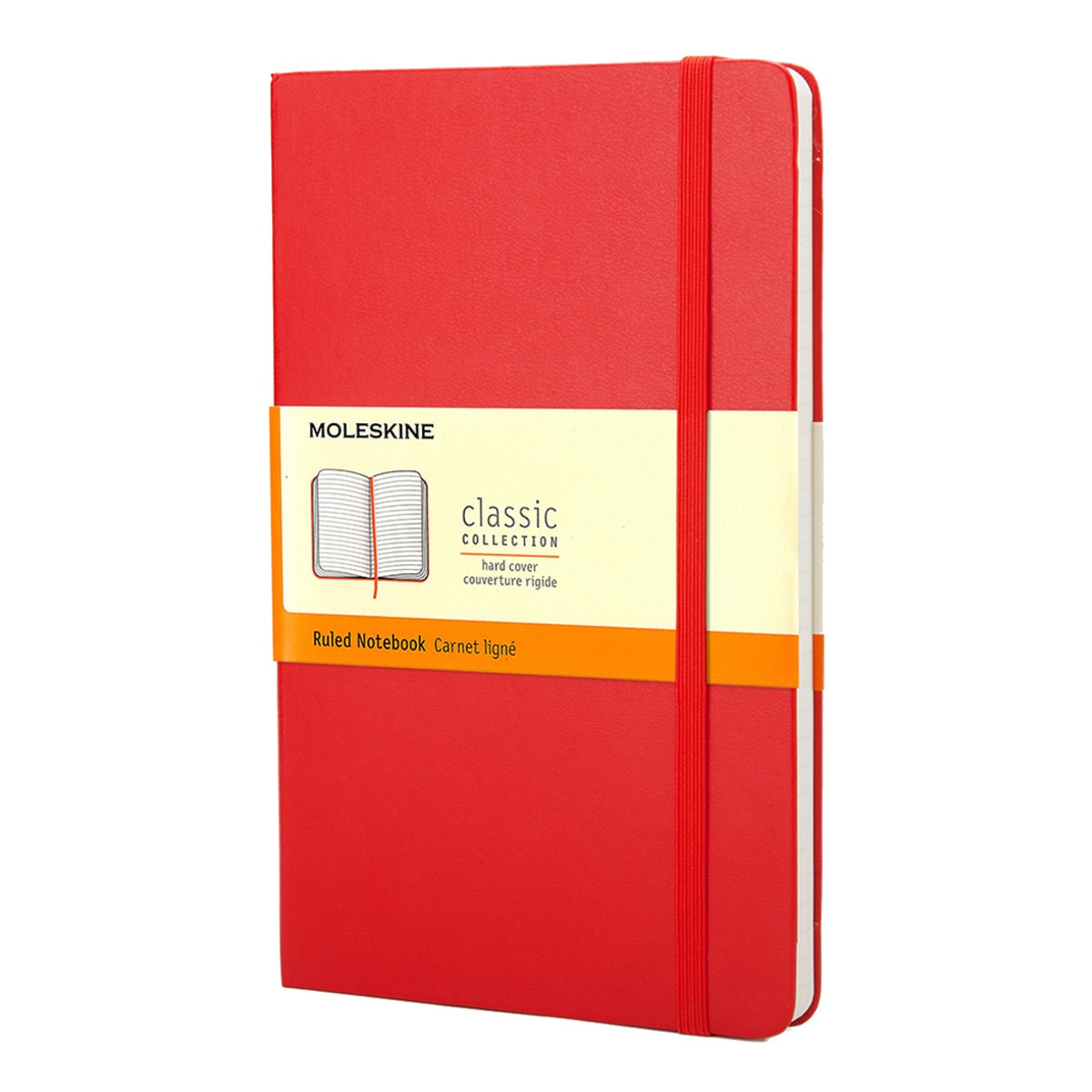 Caderno Clássico Large de Linhas capa Dura Moleskine vermelho Vermelho Escarlate-1