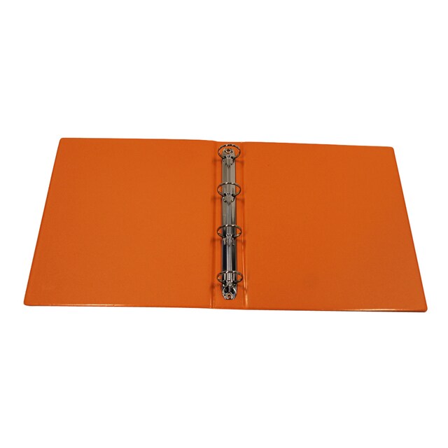 Imagem 0 de Pasta de 4 Argolas Tamanho Um Quarto laranja Saro