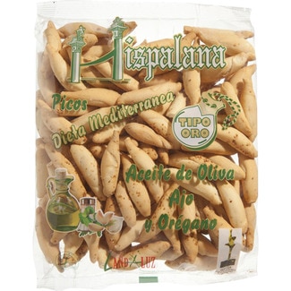 picos dieta mediterránea con aceite de oliva, ajo y orégano bolsa 210 g - La Hispalana