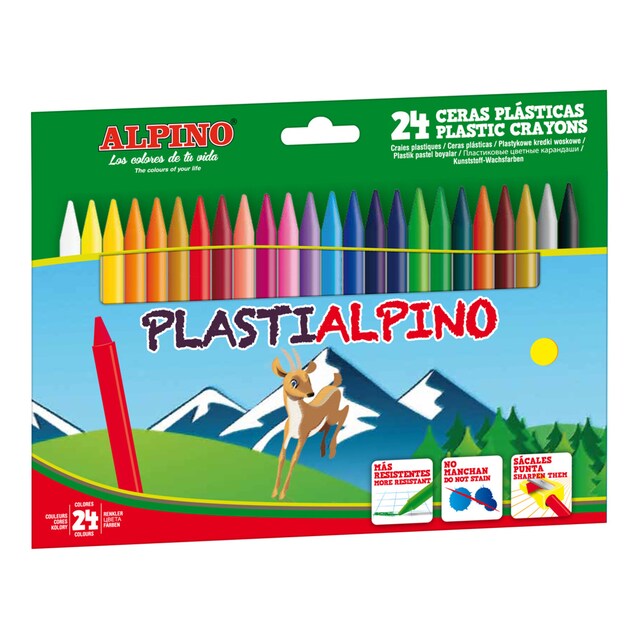 Imagen 0 de Estuche 24 Ceras Plásticas Alpino