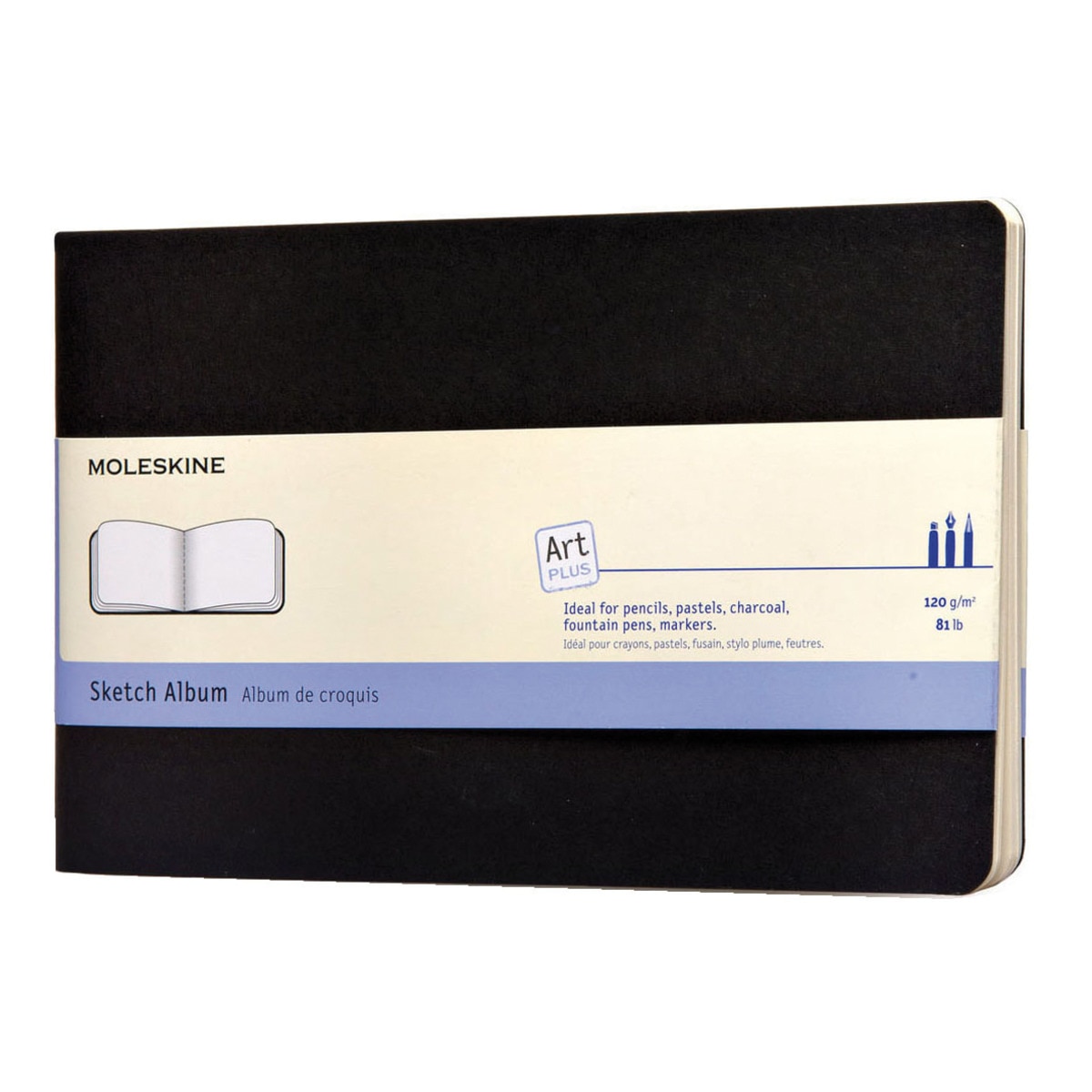 Álbum de Esboços Grande flexível Moleskine preto 1