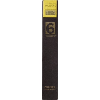 Chocolate Preto São Tomé com Ananás dos Açores frasco 75 g - Meia Dúzia