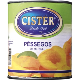 Pêssego Metades em Calda lata 840 g - Cistér
