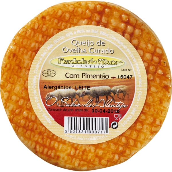 Queijo Alentejano de Ovelha com Pimentão unidade 210 g