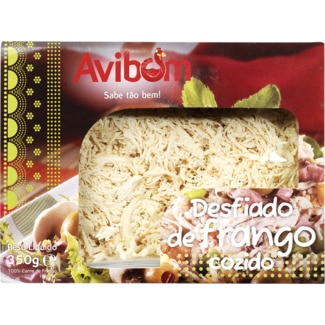 Frango Cozido Desfiado embalagem 350 g - Avibom