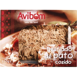 Pato Cozido Desfiado embalagem 350 g - Avibom