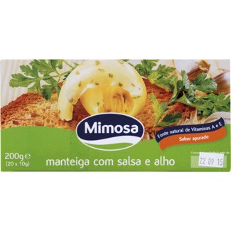Mimosa Manteiga com Sal e Alho Pack 20 embalagem 10 g
