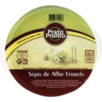 Creme de Alho Francês embalagem 400 ml - Prato Pronto