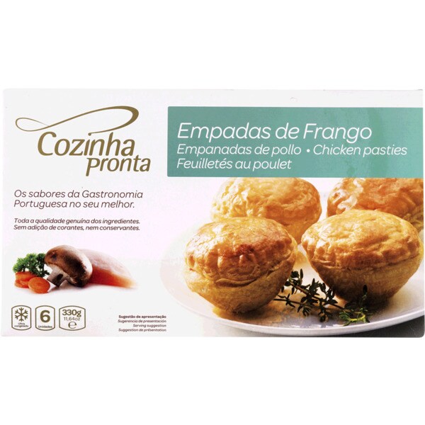Cozinha Pronta Empadas de Frango embalagem 330 g