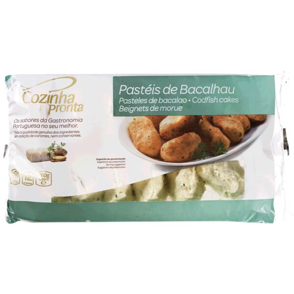 Cozinha Pronta Pastéis de Bacalhau 12 Unidades embalagem 360 g