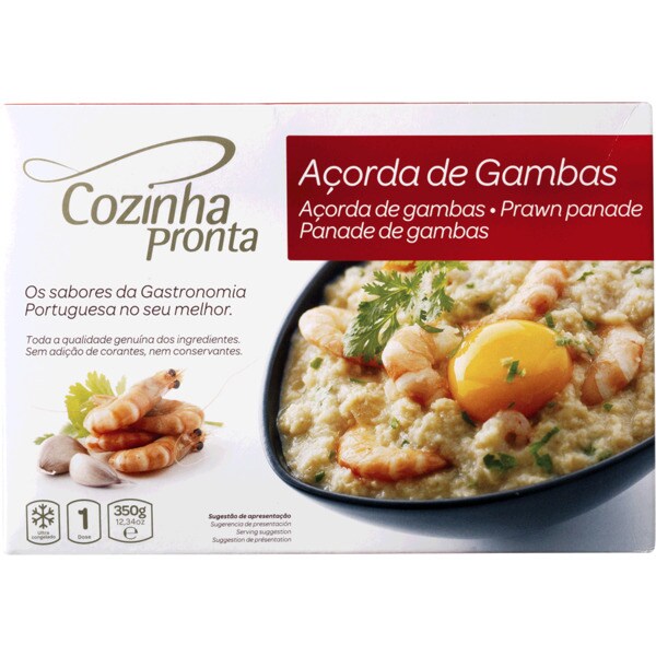 Cozinha Pronta Açorda de Gambas embalagem 350 g