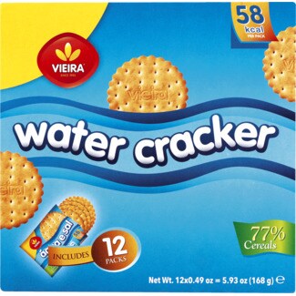 Vieira Bolachas de Água e Sal Pack 12 embalagem 168 g