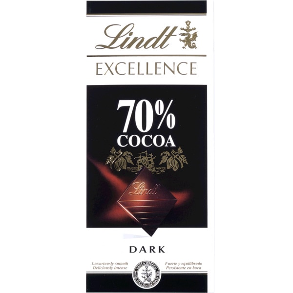 Chocolate Preto 70% de Cacau Excellence embalagem 100 g