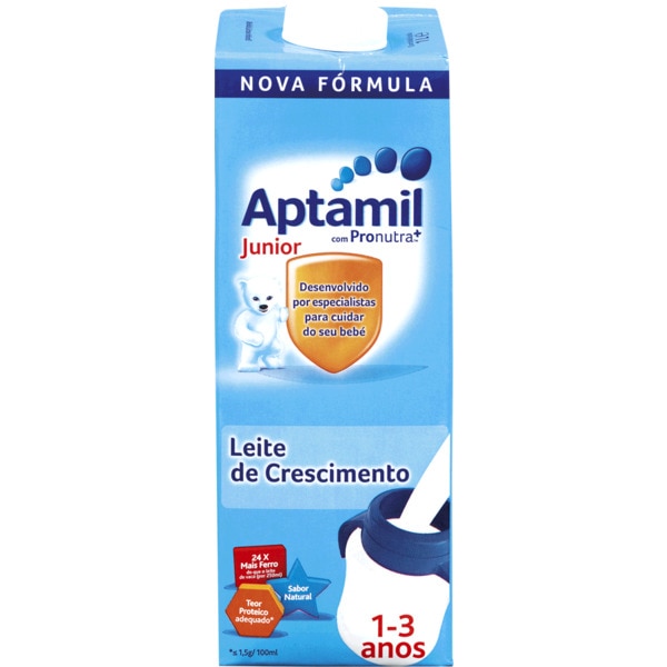 com Pronutra + Leite de Crescimento Junior 1-3 Anos garrafa 1 L