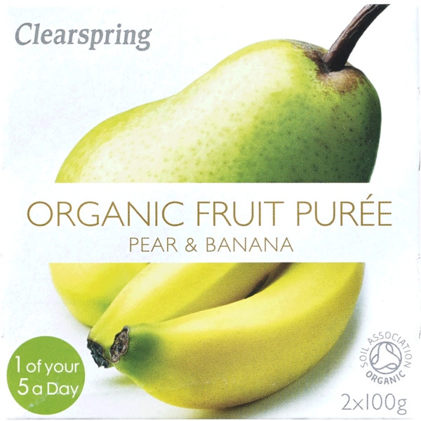 Puré de Pera e Banana Biológico  Pack 2 embalagem 100 g
