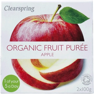 Puré Biológico de Maçã Pack 2 embalagem 100 g - Clearspring