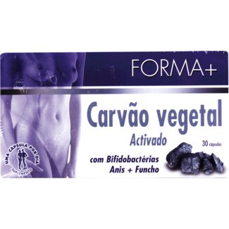 Forma + Carvão Vegetal Activado embalagem 30 capsulas
