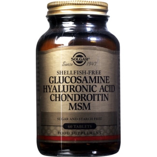 Glucosamine Hyaluronic Acid Chondroitin MSM frasco 60 cápsulas - Solgar