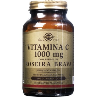 Vitamina C 1000 mg Roseira Brava frasco 100 comprimidos - Solgar
