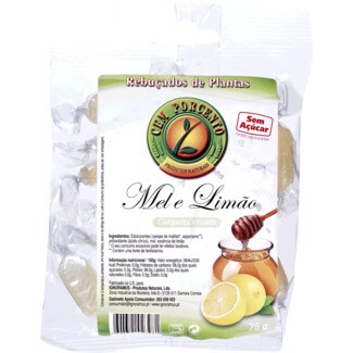 Cem Porcento Rebuçados de Mel e Limão embalagem 75 g