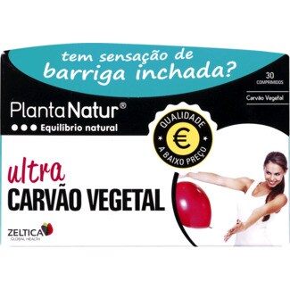 Planta Natur Ultra Carvão Vegetal embalagem 30 comprimidos