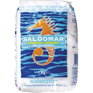 Sal Cristal Iodado 1 kg - Saldomar