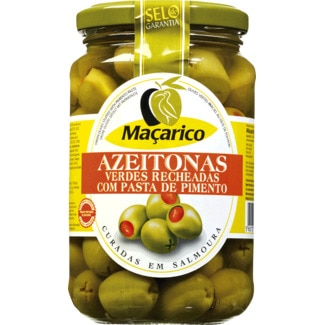 Azeitonas Verdes Recheadas com Pasta de Pimento 350 - Maçarico