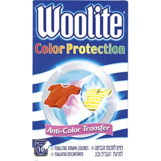 Toalhitas Color Protection para Lavagem de Roupa de Côr 10 unidades - Woolite