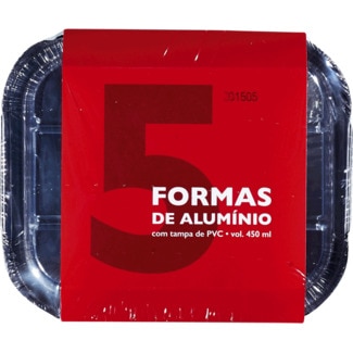 Formas de Alumínio Pequenas Rectangulares Nº 1345A 5 unidades - Lusoforma