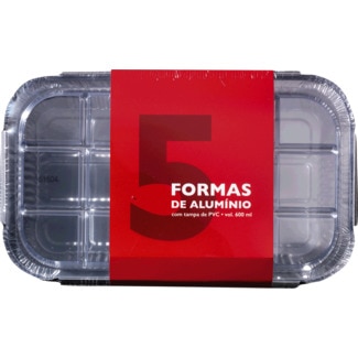 Formas de Alumínio Pequenas Rectangulares Nº 1365A 5 unidades - Lusoforma