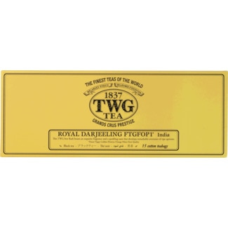 Chá Preto Royal Darjeeling Ftgfo Índia 1ª colheita 15 Unidades embalagem 2,5 g - Twg Tea