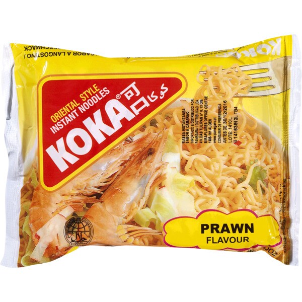 Koka Massa Instantânea com Camarão embalagem 85 g