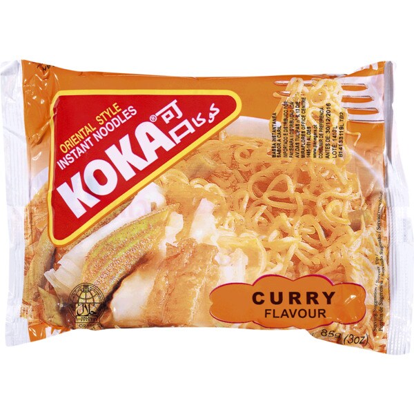 Koka Massa Instantânea com Caril embalagem 85 g